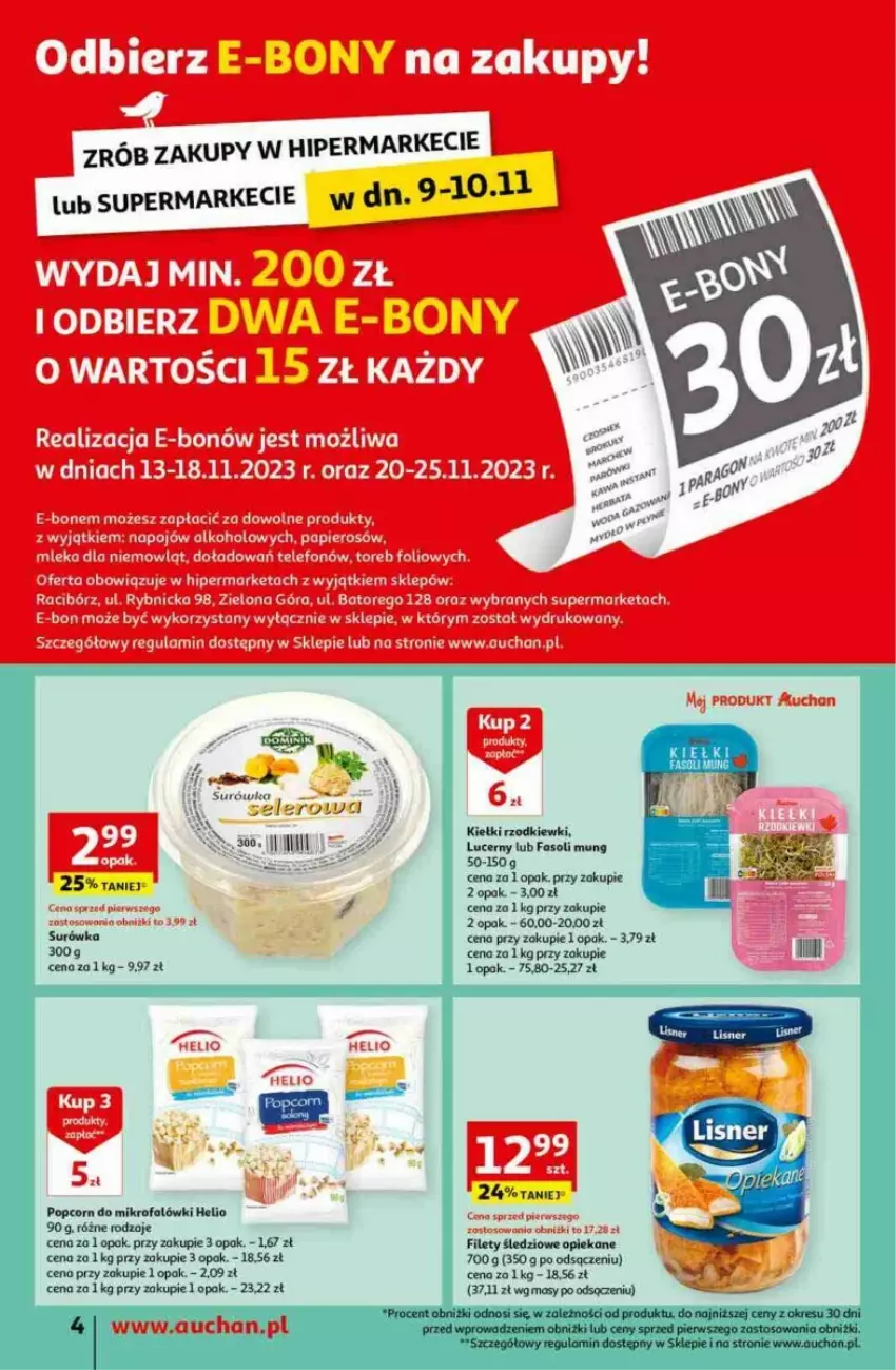 Gazetka promocyjna Auchan - ważna 09.11 do 15.11.2023 - strona 4 - produkty: Surówka