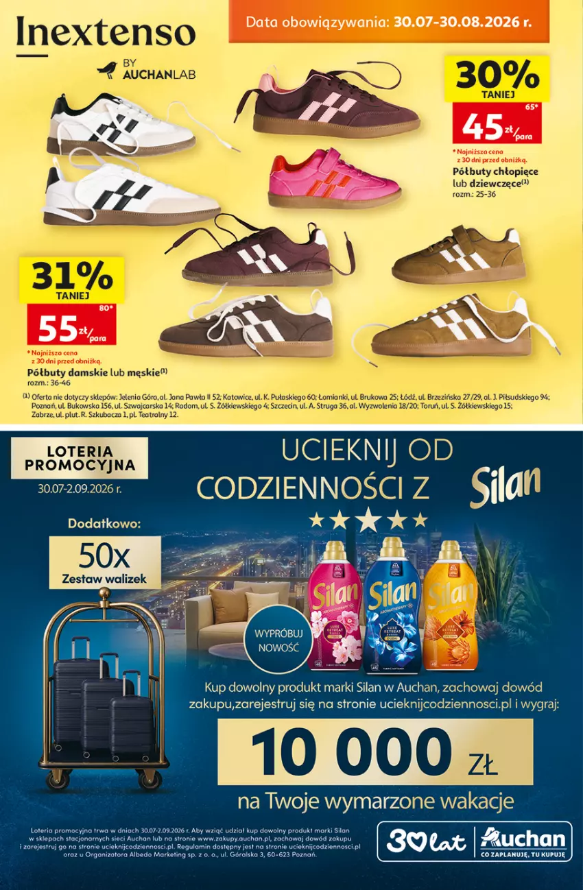 Gazetka promocyjna Auchan - 30 Lat Hipermarket - ważna 30.07 do 05.08.2026 - strona 38 - produkty: Buty, Półbuty, Silan