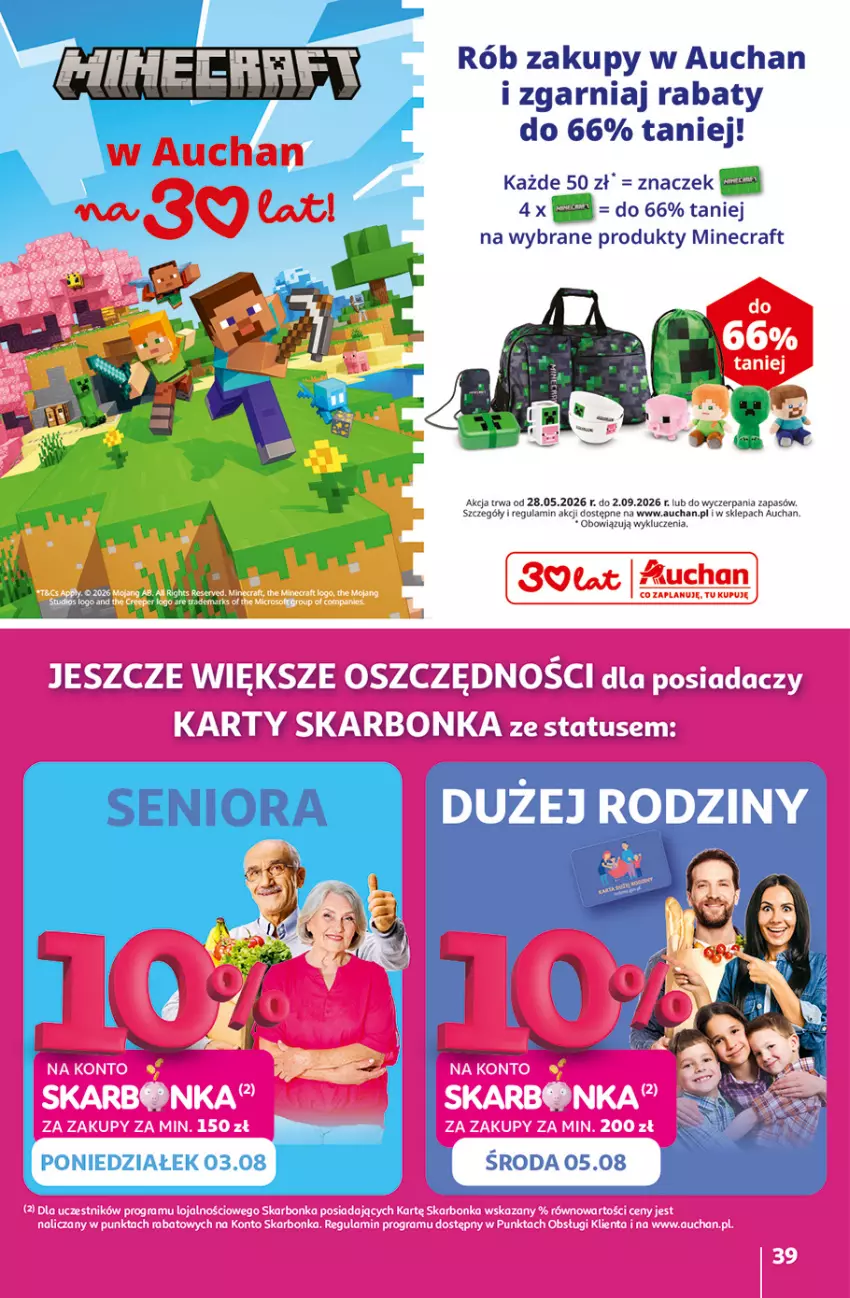 Gazetka promocyjna Auchan - 30 Lat Hipermarket - ważna 30.07 do 05.08.2026 - strona 39 - produkty: LG, Minecraft