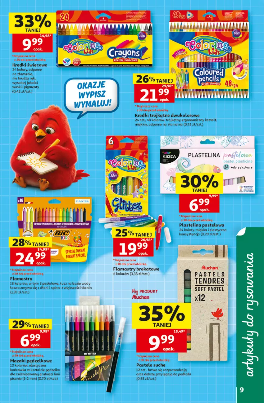 Gazetka promocyjna Auchan - 30 Lat Hipermarket - ważna 30.07 do 05.08.2026 - strona 9 - produkty: Flamastry, Plastelina, Por, Sok, Tusz