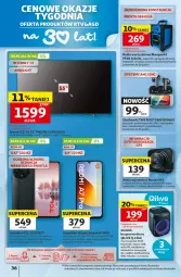 Gazetka promocyjna Auchan - 30 Lat Hipermarket - Gazetka - ważna od 05.08 do 05.08.2026 - strona 36 - produkty: LED TV, Top, Gra, Philips, Słuchawki, Głośnik, Mikrofon, Navitel, Silan, Bateria, Wideorejestrator, Smartfon, Intel, Akumulator