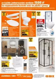 Gazetka promocyjna Obi - Gazetka OBI - Gazetka - ważna od 01.06 do 01.06.2026 - strona 17 - produkty: Kabina prysznicowa, Kompakt WC, Top, Sok, Deska sedesowa, Finish, Deska wolnoopadająca, Meble łazienkowe, Uchwyty, Tran, Szafka, Gładź polimerowa, Rolki, Brodzik, Umywalka, Grohe, Gres, Metro, Meble, Miska
