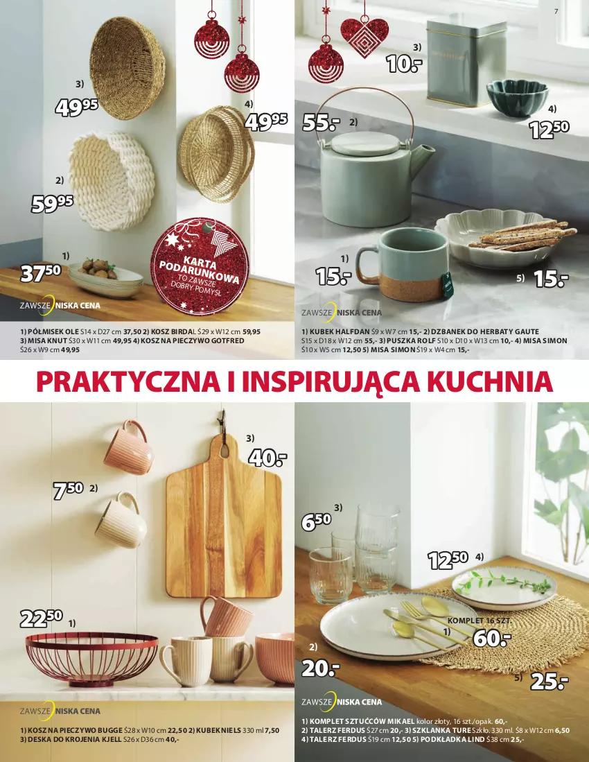 Gazetka promocyjna Jysk - Oferta tygodnia - ważna 28.11 do 26.12.2022 - strona 8 - produkty: Deska do krojenia, Dzbanek, Kosz, Kubek, Kuchnia, Piec, Pieczywo, Podkład, Podkładka, Szklanka, Talerz