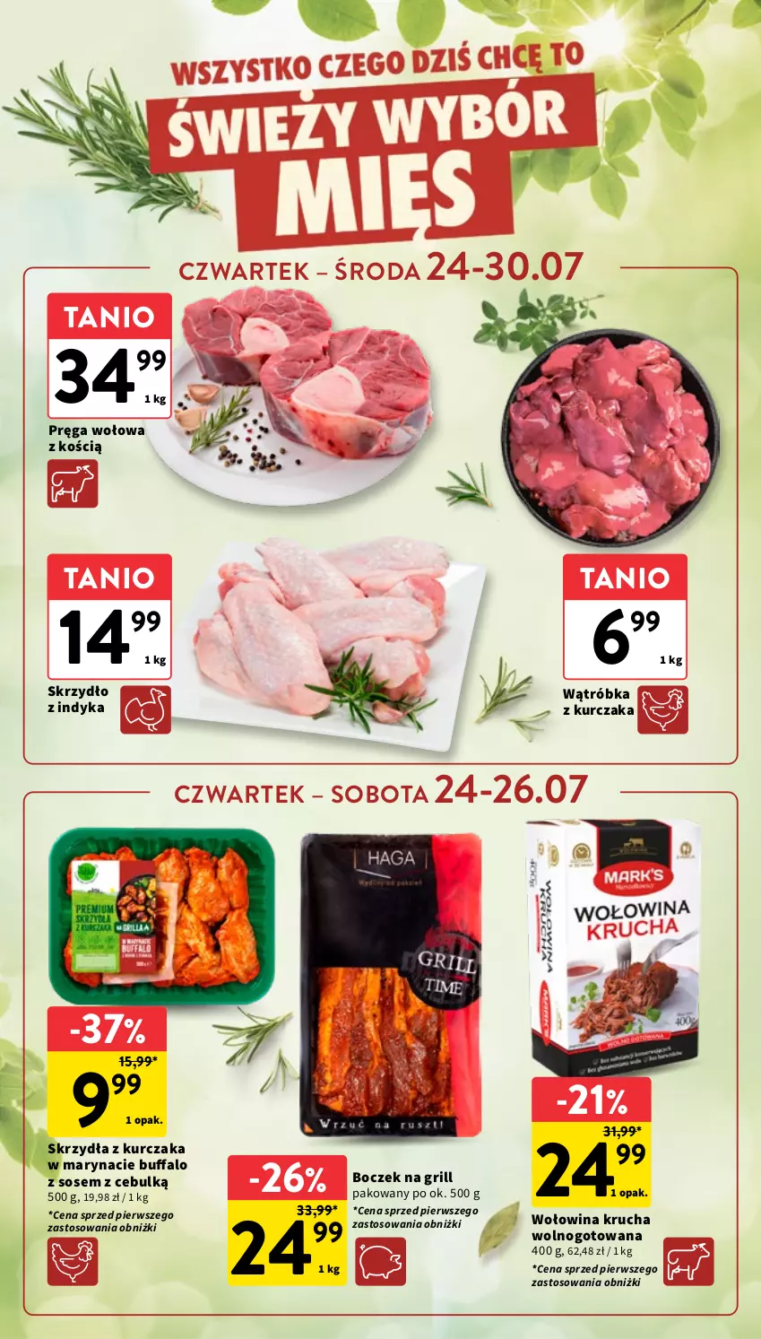 Gazetka promocyjna Intermarche - Gazetka promocyjna - ważna 24.07 do 30.07.2025 - strona 12 - produkty: Boczek, Fa, Grill, Kurczak, Pręga wołowa, Sos, Wołowina