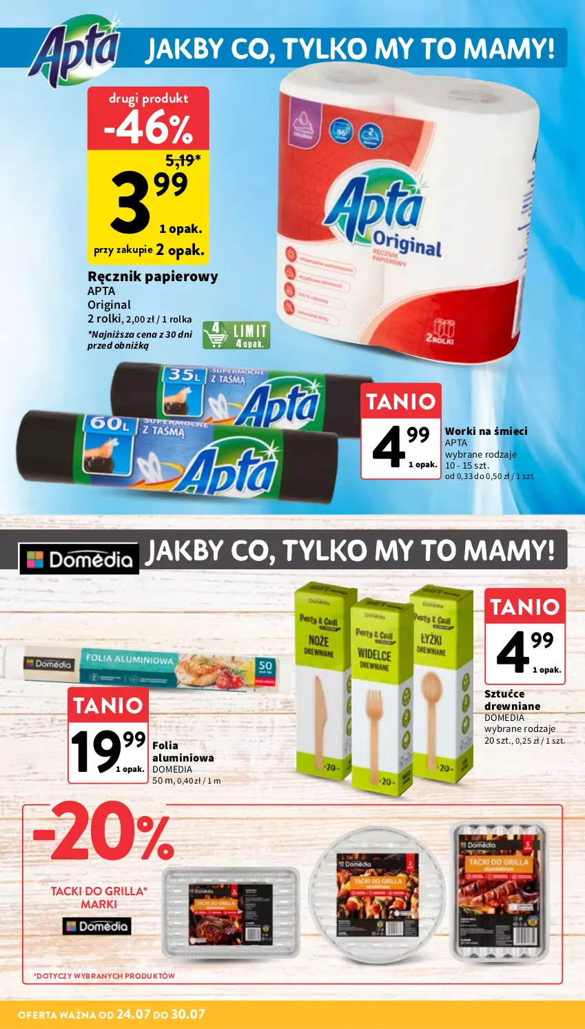 Gazetka promocyjna Intermarche - Gazetka promocyjna - ważna 24.07 do 30.07.2025 - strona 28 - produkty: Gin, Grill, Papier, Ręcznik, Rolki, Worki na śmiec, Worki na śmieci