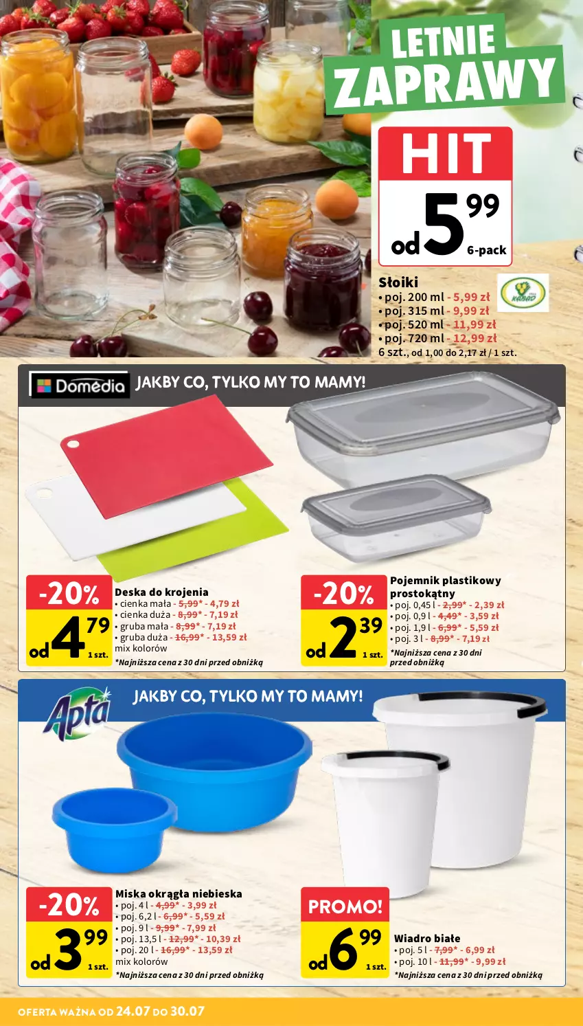 Gazetka promocyjna Intermarche - Gazetka promocyjna - ważna 24.07 do 30.07.2025 - strona 32 - produkty: Deska do krojenia, Miska, Pojemnik, Pojemnik plastikowy, Wiadro