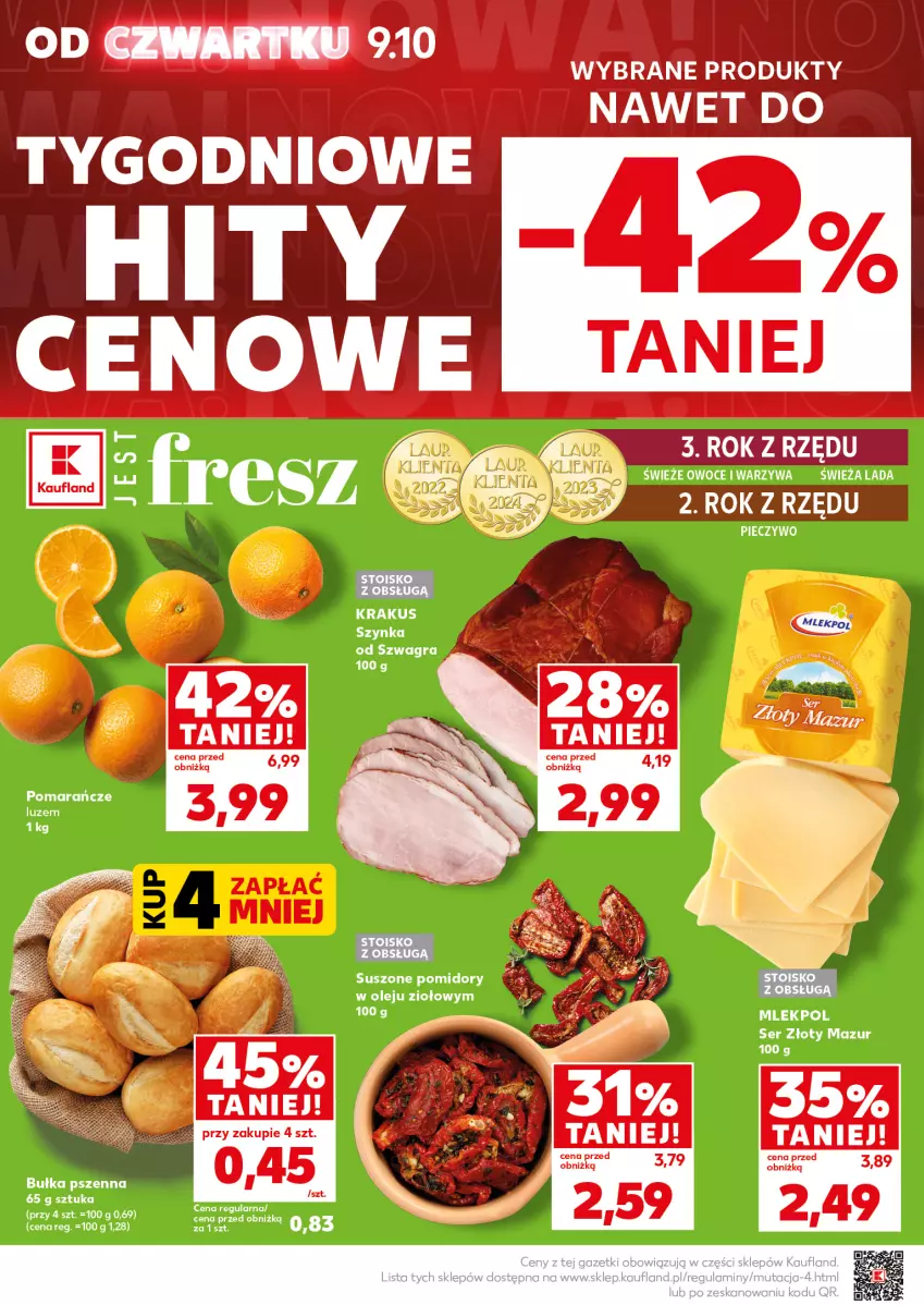Gazetka promocyjna Kaufland - Mocny Start - ważna 13.10 do 15.10.2025 - strona 10 - produkty: Bułka, Cif, Gra, Krakus, Owoce, Piec, Pieczywo, Pomidory, Ser, Suszone pomidory, Szynka, Warzywa, Złoty Mazur