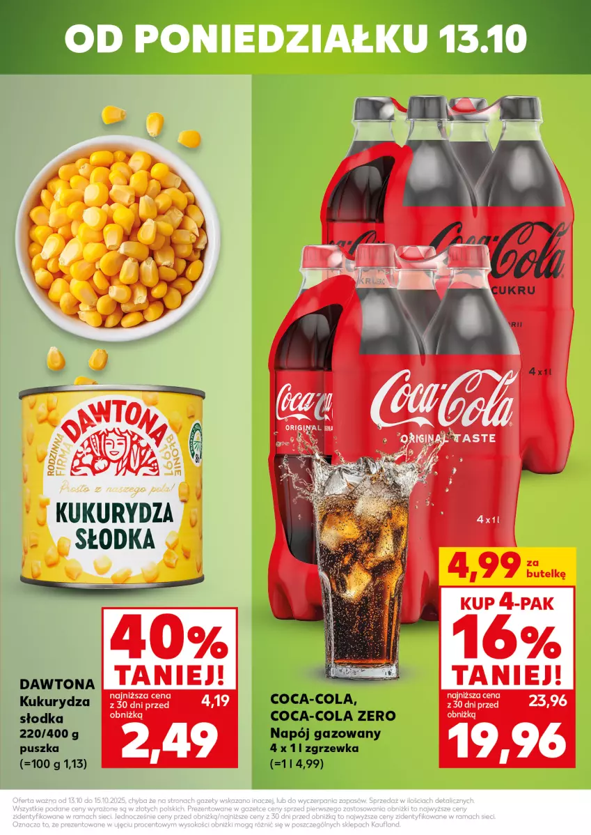 Gazetka promocyjna Kaufland - Mocny Start - ważna 13.10 do 15.10.2025 - strona 3 - produkty: Coca-Cola, Kukurydza, Napój, Napój gazowany