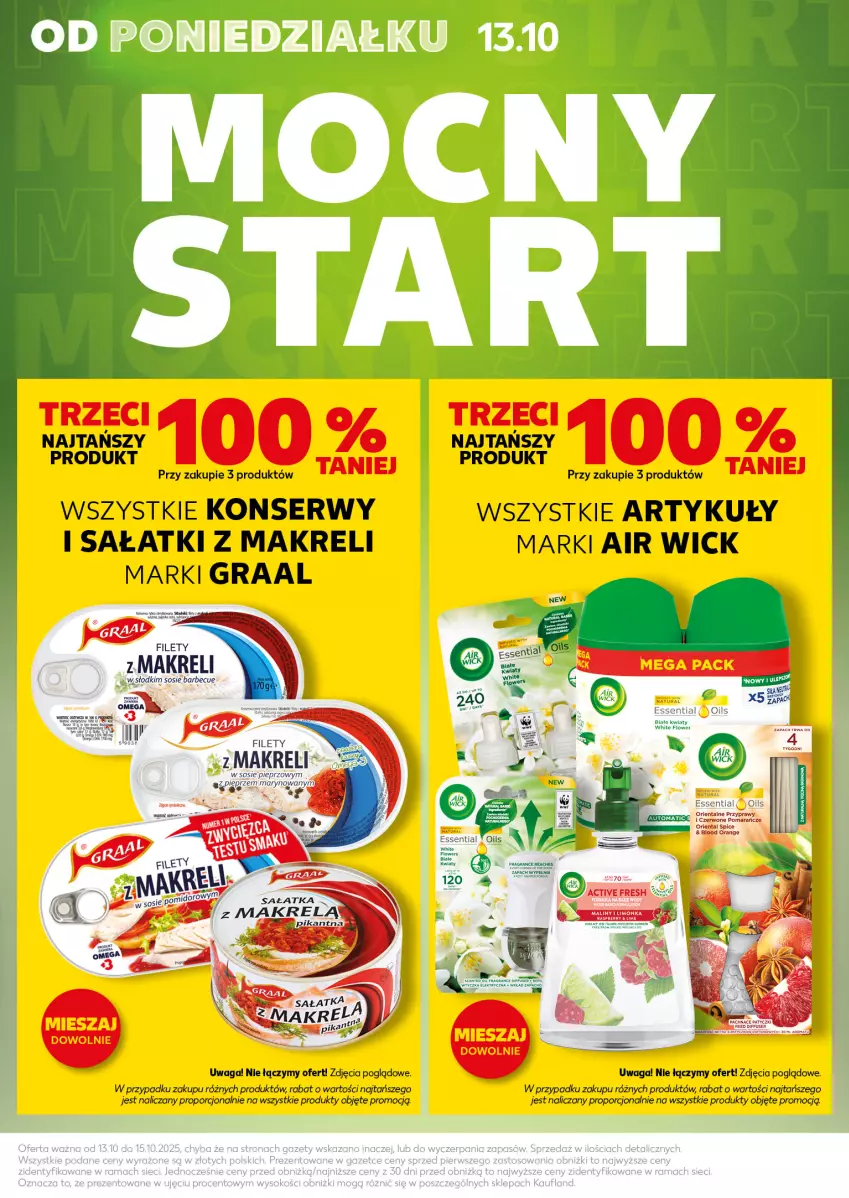 Gazetka promocyjna Kaufland - Mocny Start - ważna 13.10 do 15.10.2025 - strona 5 - produkty: Air Wick, Gra, Graal, Pieprz, Por, Sałat, Ser, Sos, Waga