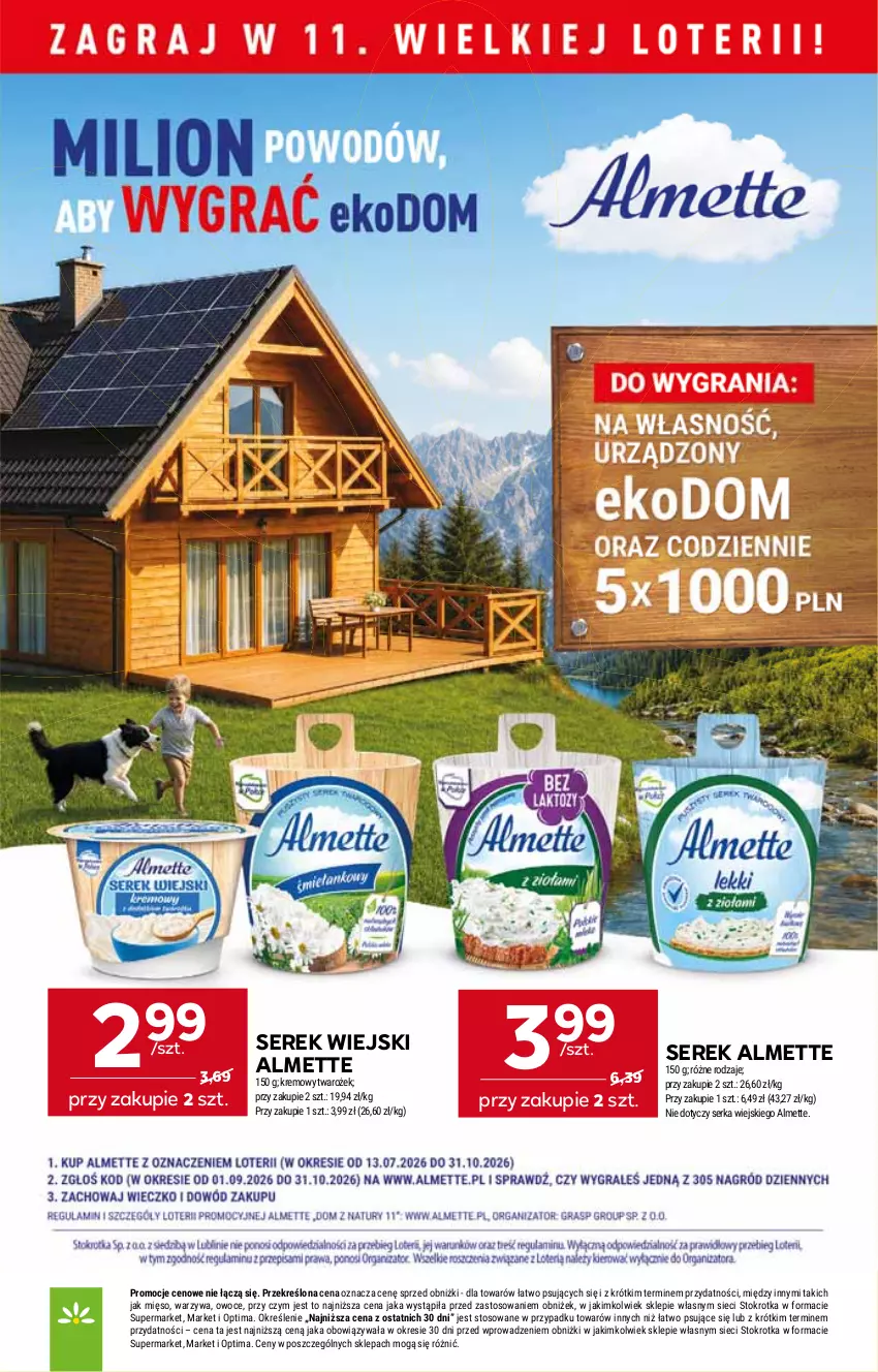 Gazetka promocyjna Stokrotka - Market - ważna 20.08 do 26.08.2026 - strona 16 - produkty: Almette, HP, Ser, Serek, Serek wiejski