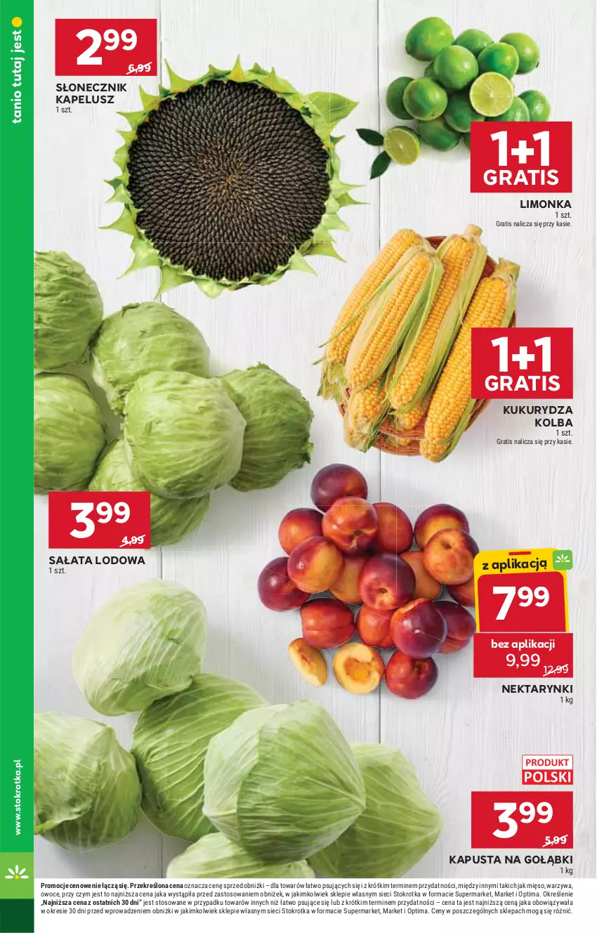 Gazetka promocyjna Stokrotka - Market - ważna 20.08 do 26.08.2026 - strona 8 - produkty: Gra, Kukurydza, Limonka, Mięso, Nektar, Optima, Owoce, Sałat, Sałata lodowa, Warzywa