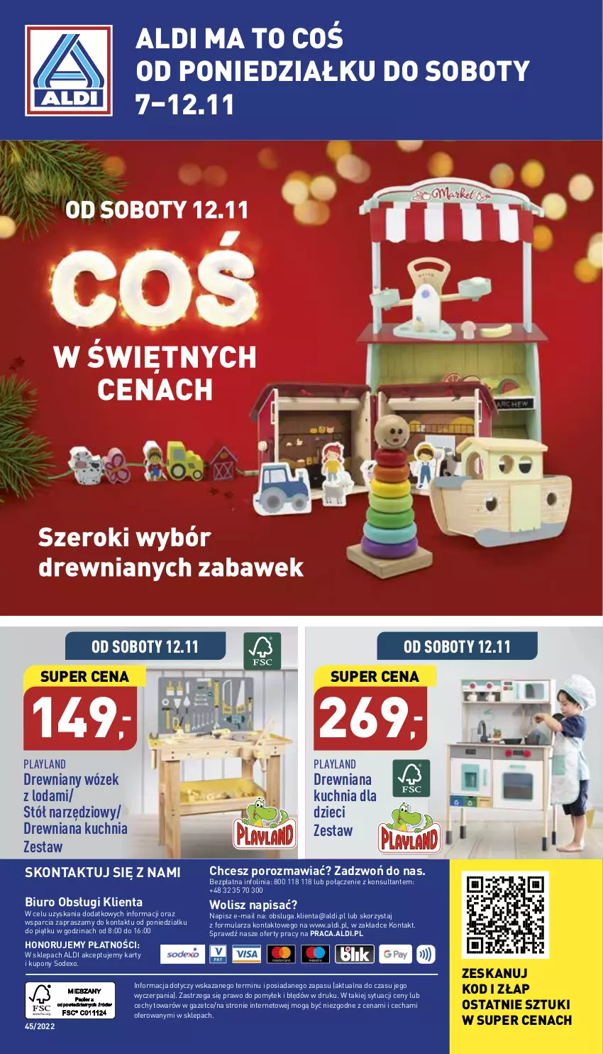 Gazetka promocyjna Aldi - Zaplanuj zakupy wcześniej - ważna 09.11 do 12.11.2022 - strona 14 - produkty: Biuro, Drewniana kuchnia, Dzieci, Kuchnia, O nas, Por, Stół, Wózek