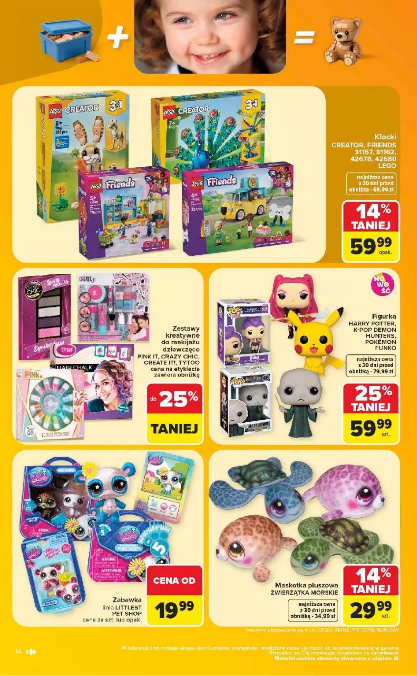 Gazetka promocyjna Carrefour - Gazetka Carrefour w SUMIE same okazje - ważna 13.07 do 25.07.2026 - strona 14 - produkty: Crazy Chic, Harry Potter, Makijaż, Maskotka pluszowa