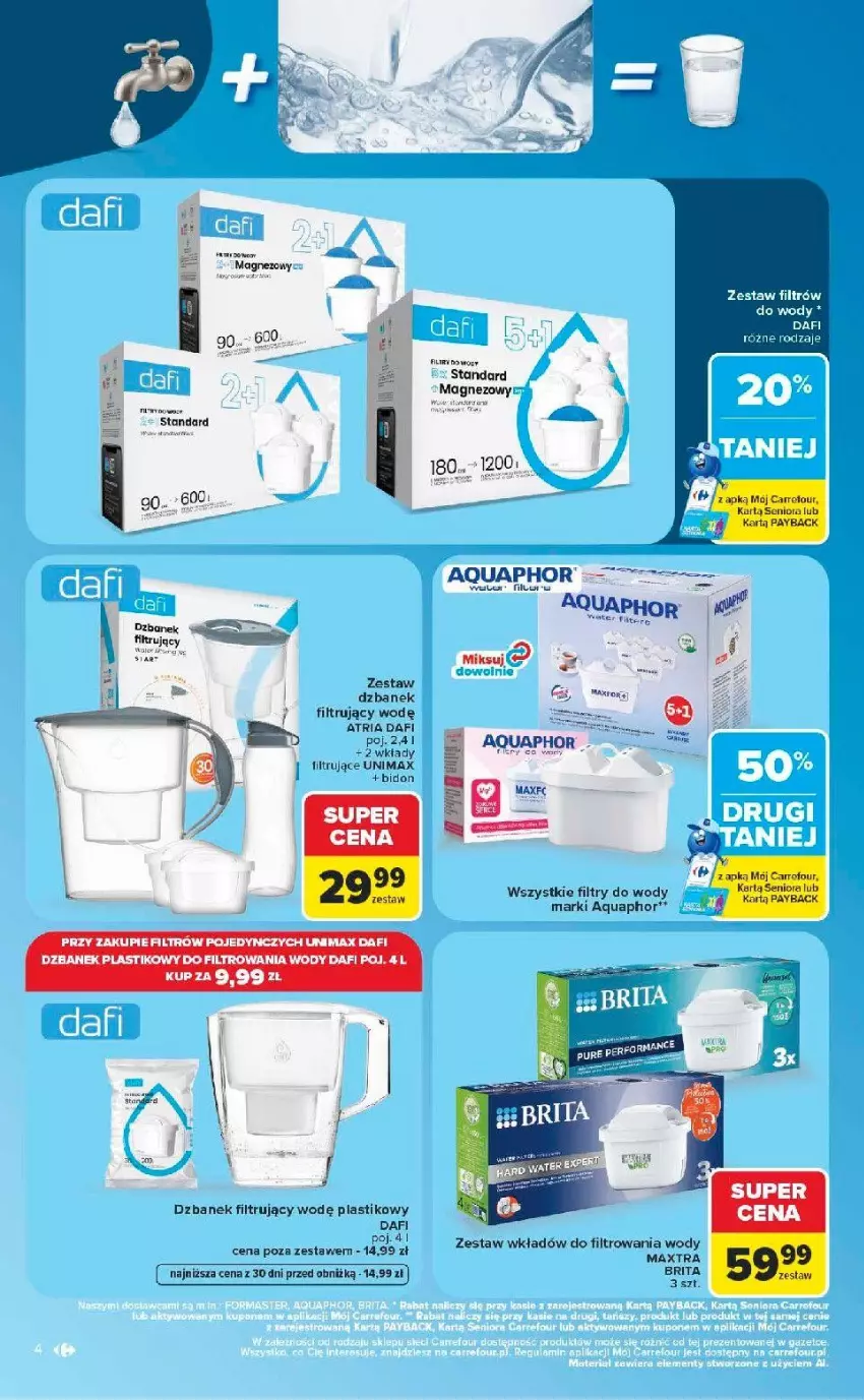 Gazetka promocyjna Carrefour - Gazetka Carrefour w SUMIE same okazje - ważna 13.07 do 25.07.2026 - strona 4 - produkty: Aquaphor, Dzbanek, Dzbanek filtrujący, Fa, Magnez