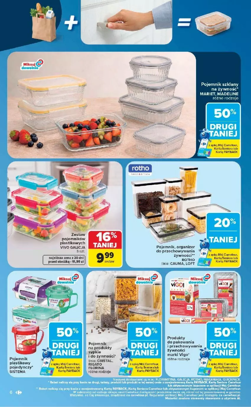 Gazetka promocyjna Carrefour - Gazetka Carrefour w SUMIE same okazje - ważna 13.07 do 25.07.2026 - strona 6 - produkty: Organizer, Pojemnik, Pojemnik plastikowy, Pojemnik szklany