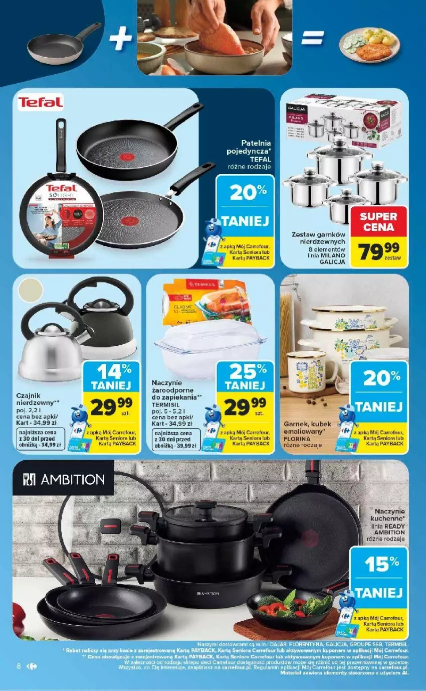 Gazetka promocyjna Carrefour - Gazetka Carrefour w SUMIE same okazje - ważna 13.07 do 25.07.2026 - strona 8 - produkty: Ambition, Czajnik, Naczynie żaroodporne, Patelnia, Por