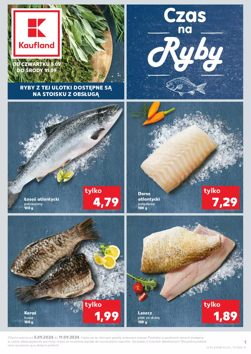 Gazetka promocyjna Kaufland - Mocny Start - ważna 05.09 do 11.09.2024 - strona 1 - produkty: Dorsz, Polędwica, Tusz