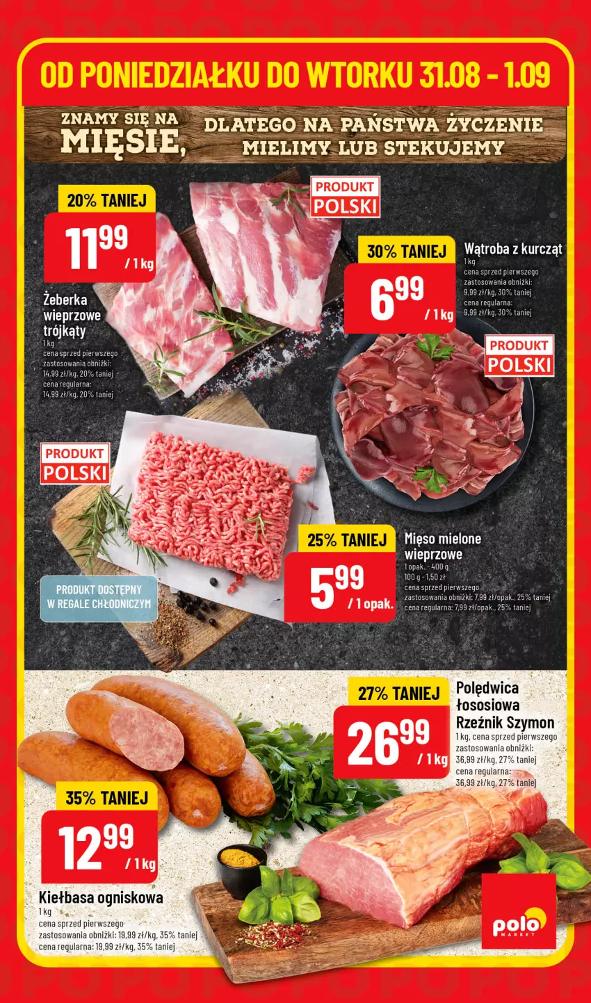Gazetka promocyjna PoloMarket - Ulotka Superhity pon-wt - ważna 31.08 do 01.09.2026 - strona 3 - produkty: Kiełbasa, LG, Mięso, Mięso mielone, Polędwica, Sos