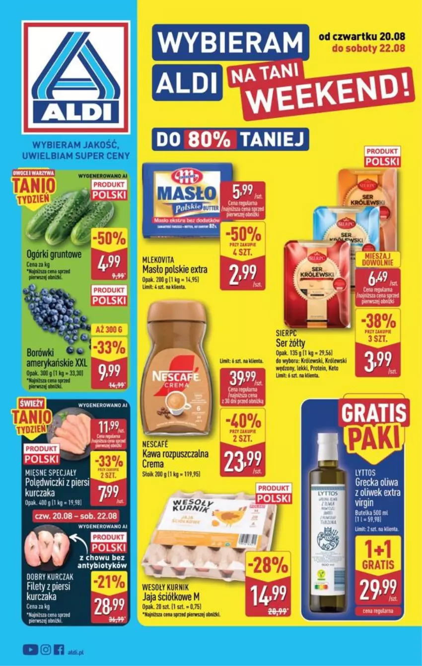 Gazetka promocyjna Aldi - Oferta weekendowa - ważna 20.08 do 22.08.2026 - strona 1 - produkty: Fa, Kurczak