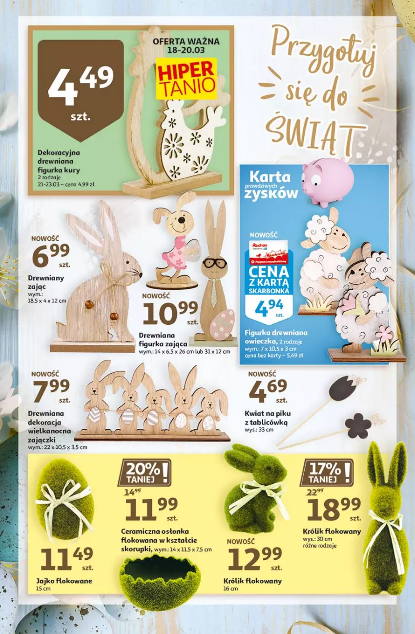 Gazetka promocyjna Auchan - Przygotuj się do Świąt Hipermarkety - ważna 18.03 do 24.03.2021 - strona 4 - produkty: Królik, Osłonka
