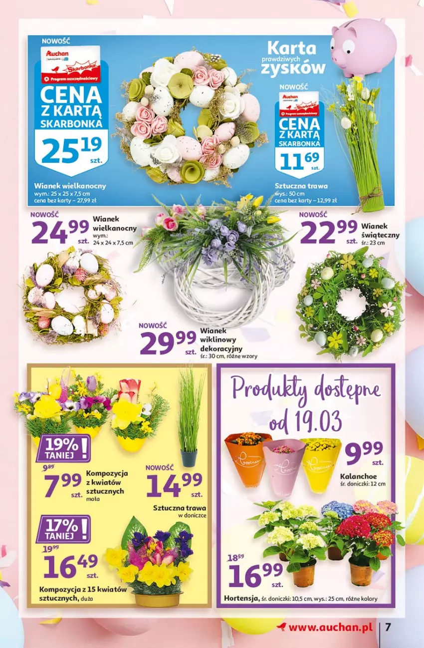 Gazetka promocyjna Auchan - Przygotuj się do Świąt Hipermarkety - ważna 18.03 do 24.03.2021 - strona 7 - produkty: Kalanchoe