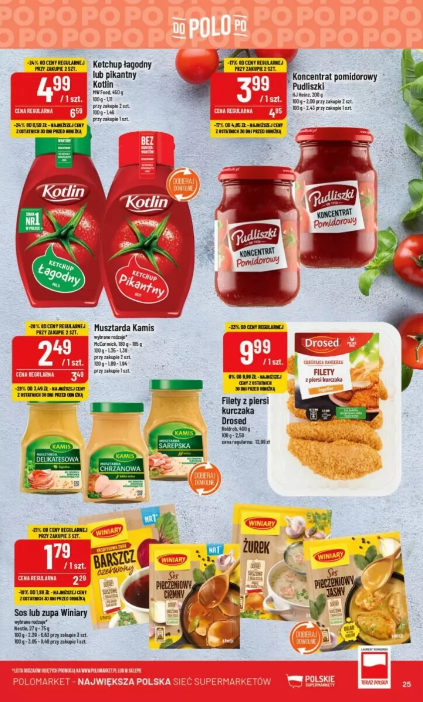 Gazetka promocyjna PoloMarket - ważna 23.08 do 29.08.2023 - strona 18 - produkty: Kamis, Ketchup, Koncentrat pomidorowy, Kurczak, Pudliszki, Sos, Winiary, Zupa