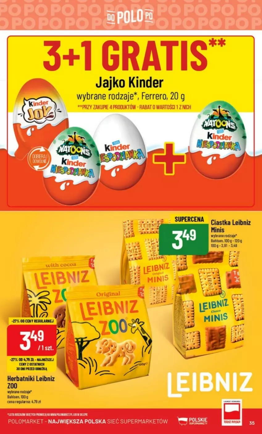 Gazetka promocyjna PoloMarket - ważna 23.08 do 29.08.2023 - strona 29 - produkty: Ciastka, Ferrero, Herbatniki, Kinder