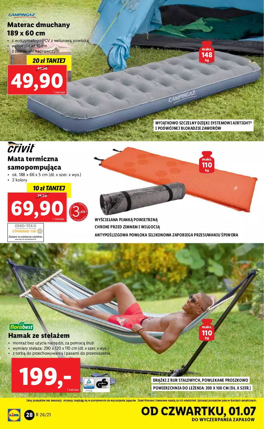 Gazetka promocyjna Lidl - GAZETKA - ważna 28.06 do 03.07.2021 - strona 28 - produkty: Hama, LG, Materac, Materac dmuchany, Mop, Piwo, Sok, Tera