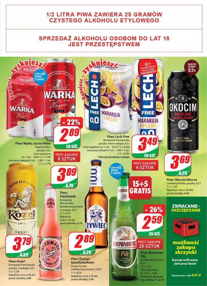 Gazetka promocyjna Dino - G28 - ważna 12.07 do 18.07.2023 - strona 17 - produkty: Carlsberg, Koc, Kozel, Okocim, Piwo, Warka