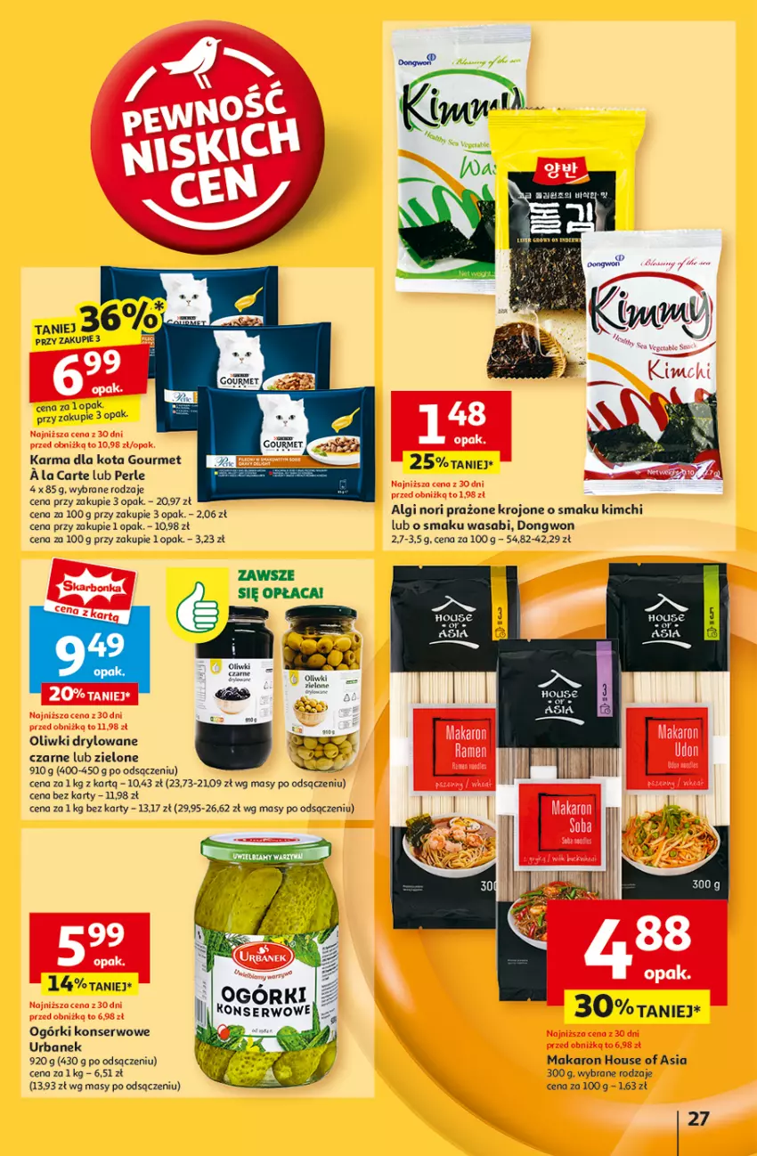 Gazetka promocyjna Auchan - Pewność Niskich Cen Hipermarket - ważna 05.09 do 11.09.2024 - strona 29 - produkty: Fa, House of Asia, LG, Makaron, Ogórki konserwowe, Oliwki, Ser, Wasa