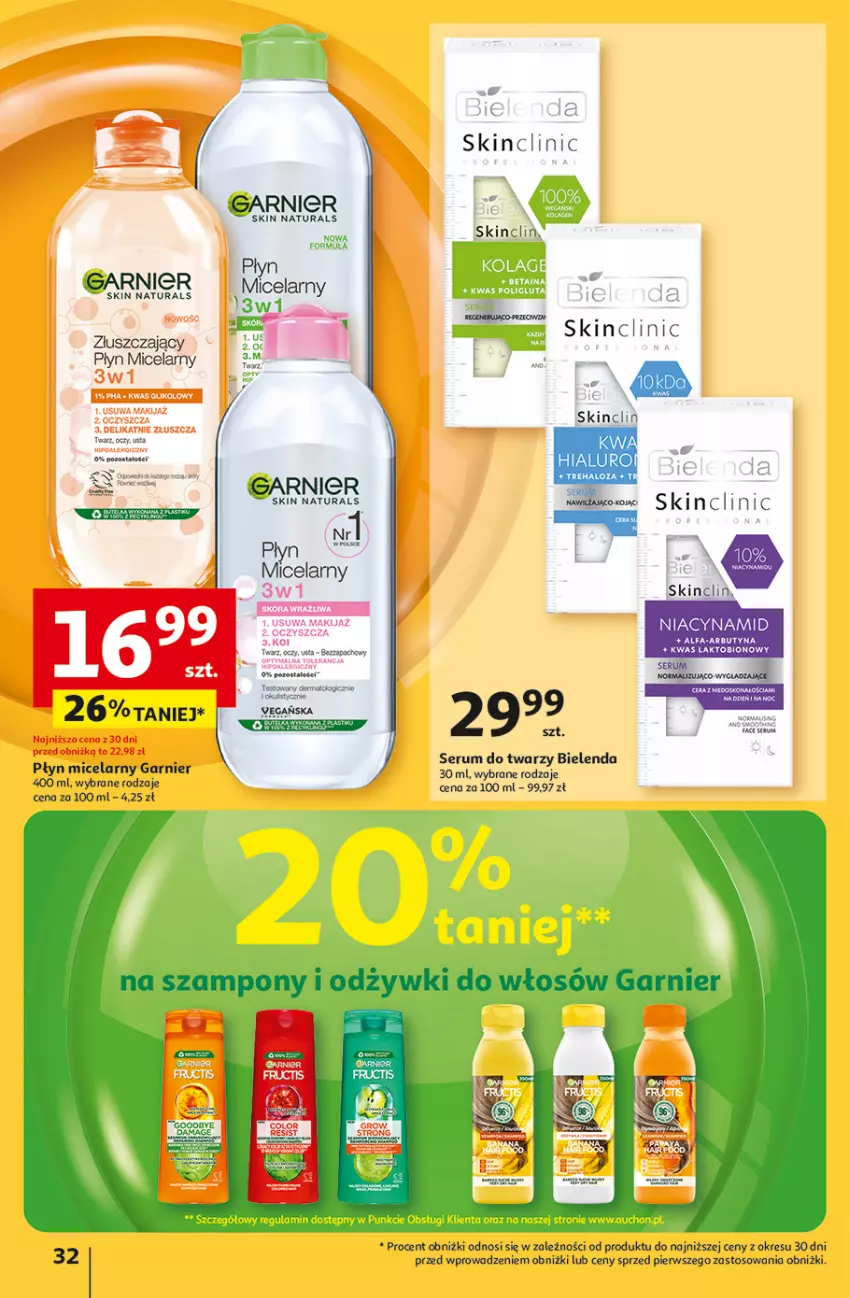 Gazetka promocyjna Auchan - Pewność Niskich Cen Hipermarket - ważna 05.09 do 11.09.2024 - strona 34 - produkty: Buty, Clin, Fa, Garnier, Płyn micelarny, Por