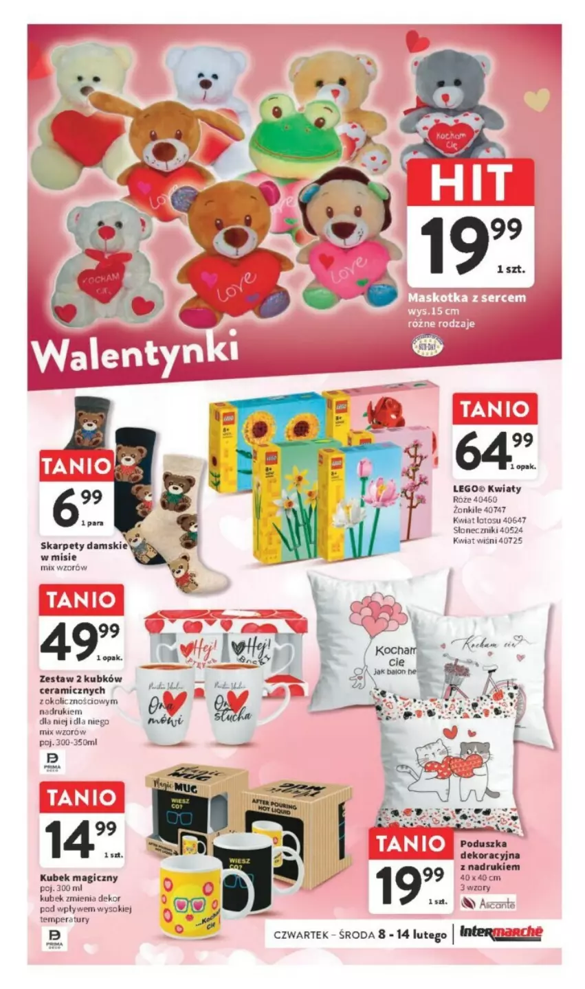 Gazetka promocyjna Intermarche - ważna 08.02 do 14.02.2024 - strona 14 - produkty: Koc, LEGO, Poduszka, Poduszka dekoracyjna, Sok