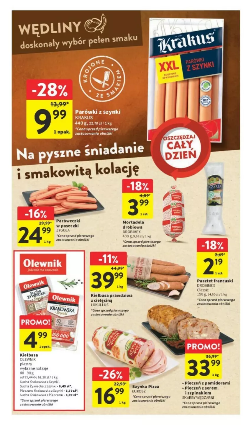 Gazetka promocyjna Intermarche - ważna 08.02 do 14.02.2024 - strona 19 - produkty: Drobimex, Kiełbasa, Olewnik, Pasztet, Piec, Pieprz, Pizza, Ser, Szynka