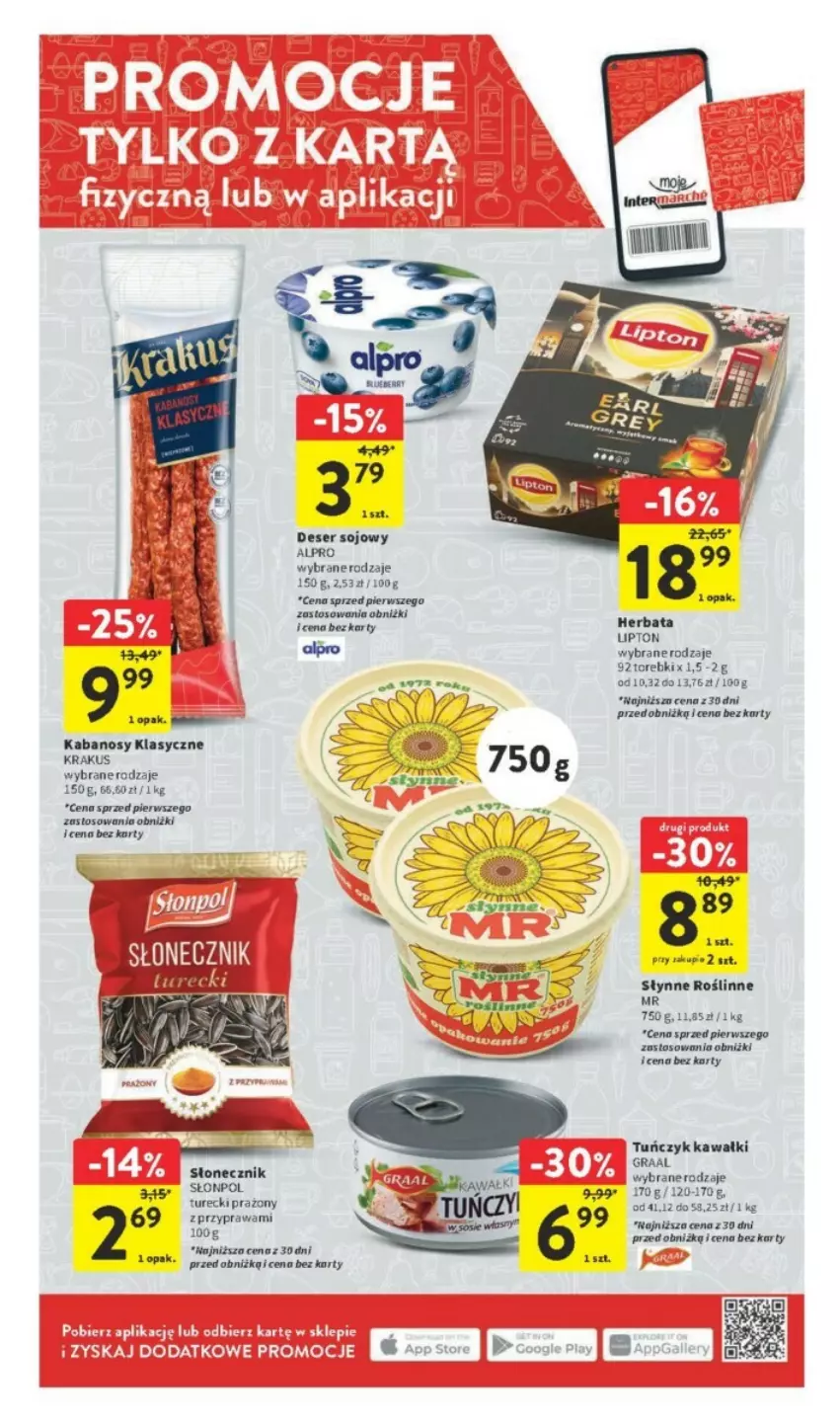 Gazetka promocyjna Intermarche - ważna 08.02 do 14.02.2024 - strona 2 - produkty: Alpro, Deser, Gra, Graal, Kabanos, Kawa, Krakus, Ser, Słonpol, Słynne, Tuńczyk