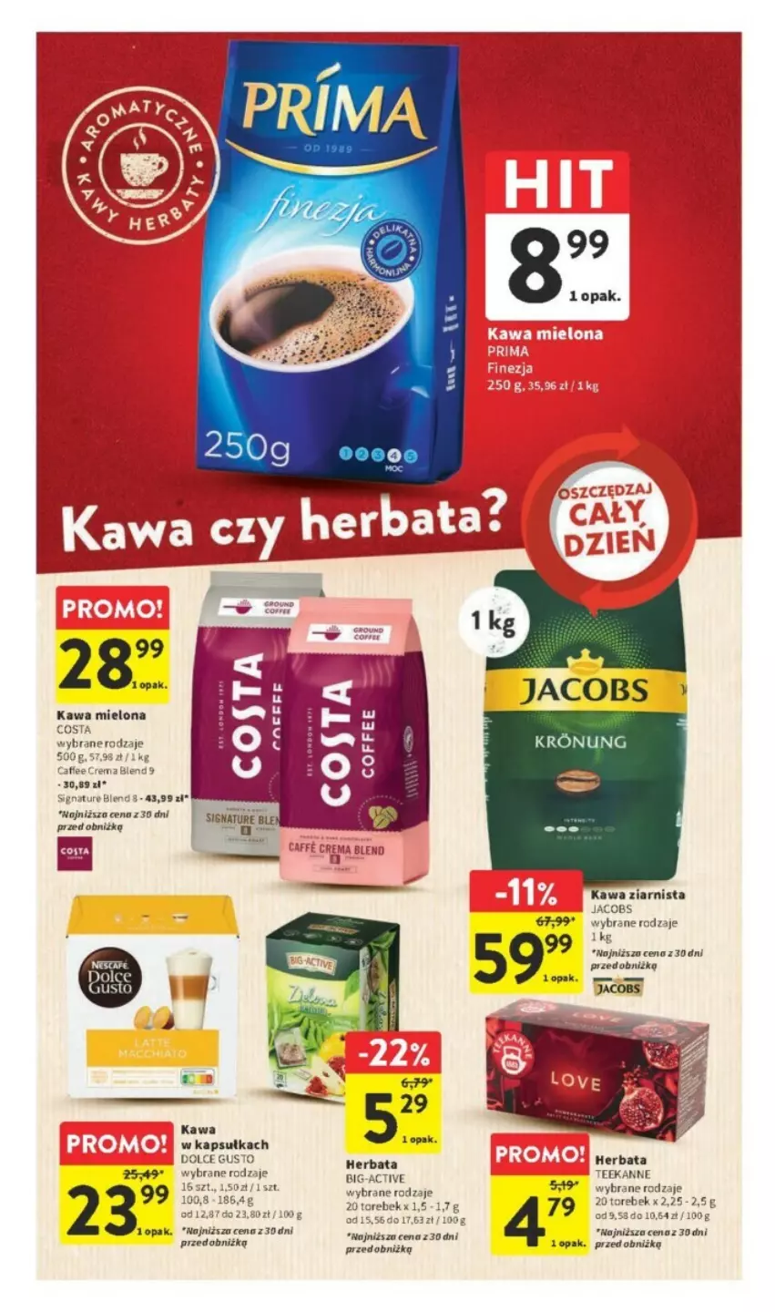 Gazetka promocyjna Intermarche - ważna 08.02 do 14.02.2024 - strona 28 - produkty: Herbata, Kawa, Kawa mielona, Kawa ziarnista, Teekanne