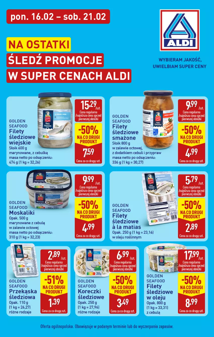 Gazetka promocyjna Aldi - Śledzie w super cenach ALDI - ważna 16.02 do 21.02.2026 - strona 2 - produkty: Cebula, Kask, Olej