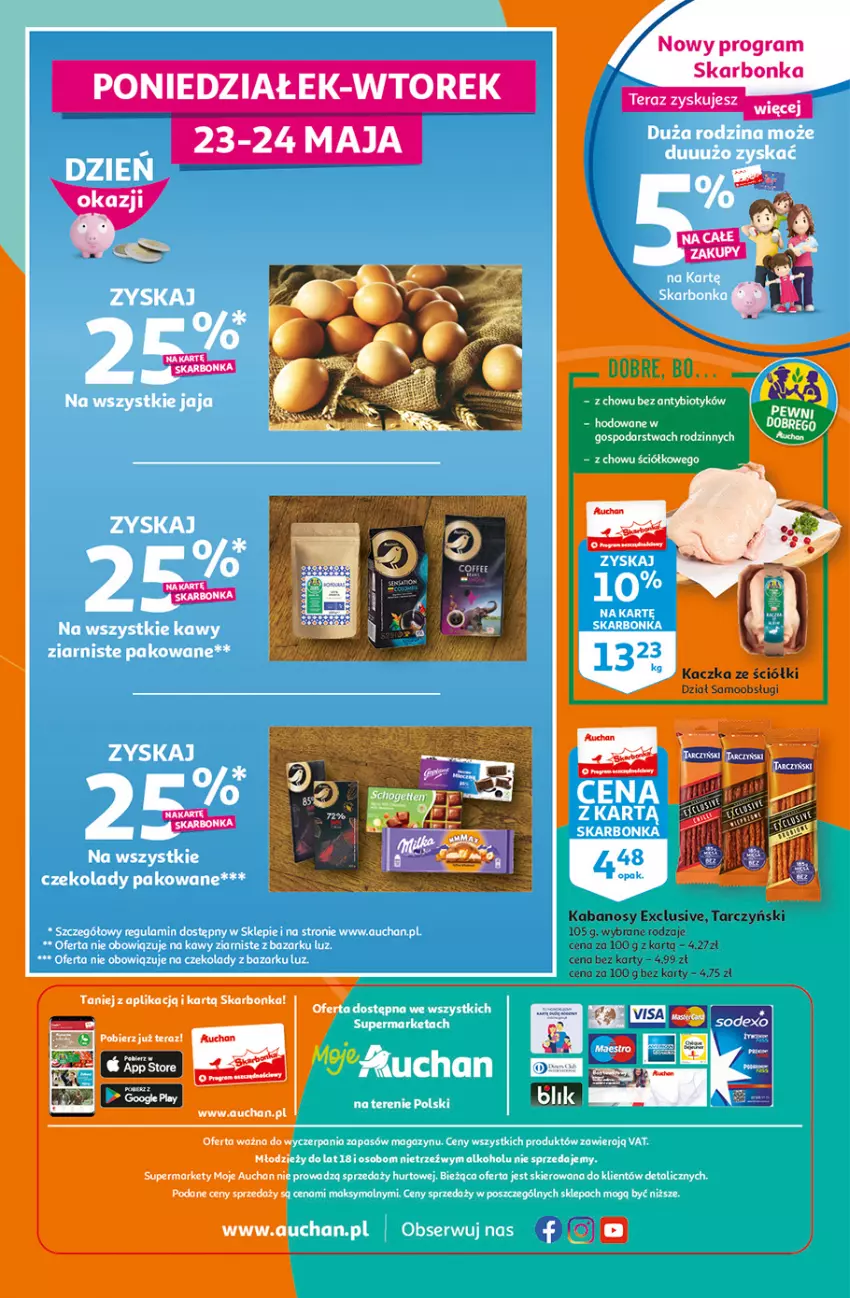 Gazetka promocyjna Auchan - Udane grillowanie jest w cenie Moje Auchan - ważna 19.05 do 28.05.2022 - strona 4 - produkty: Gra, Kabanos, Piec, Tarczyński, Tera