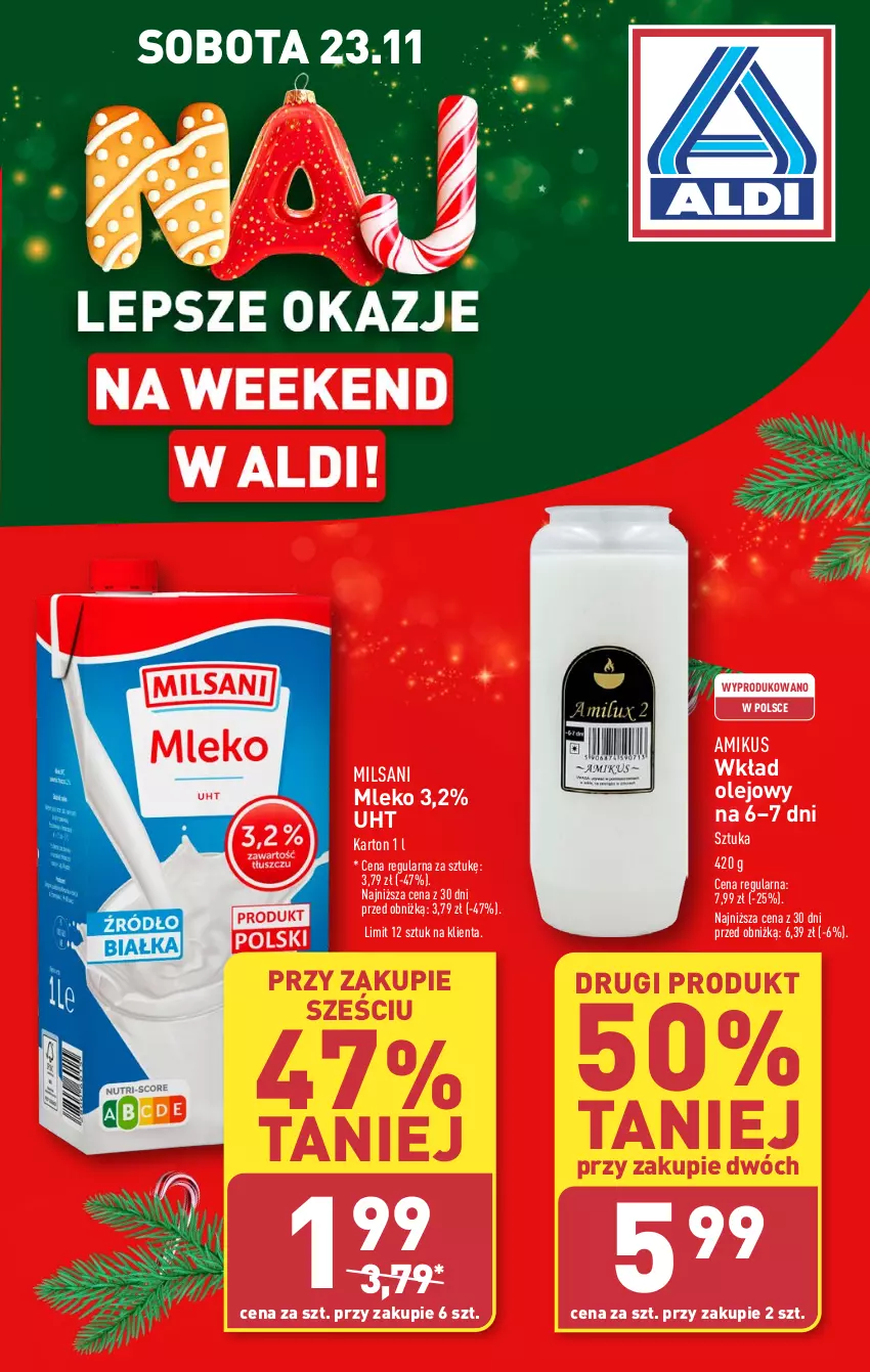 Gazetka promocyjna Aldi - Pełna oferta - ważna 18.11 do 23.11.2024 - strona 29 - produkty: Mleko, Olej, Wkład olejowy