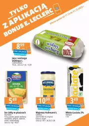 Gazetka promocyjna E Leclerc - z aplikacja - Gazetka - ważna od 31.12 do 31.12.2024 - strona 2 - produkty: Majonez, Ser, Gin, Jaja, Babuni, Edam, Hochland, Gouda, Jaja z wolnego wybiegu, Mleko