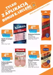 Gazetka promocyjna E Leclerc - z aplikacja - Gazetka - ważna od 31.12 do 31.12.2024 - strona 3 - produkty: Piec, Kurczak, Krakus, Ser, Gra, Szynka, Tarczyński, Kabanos, Olewnik