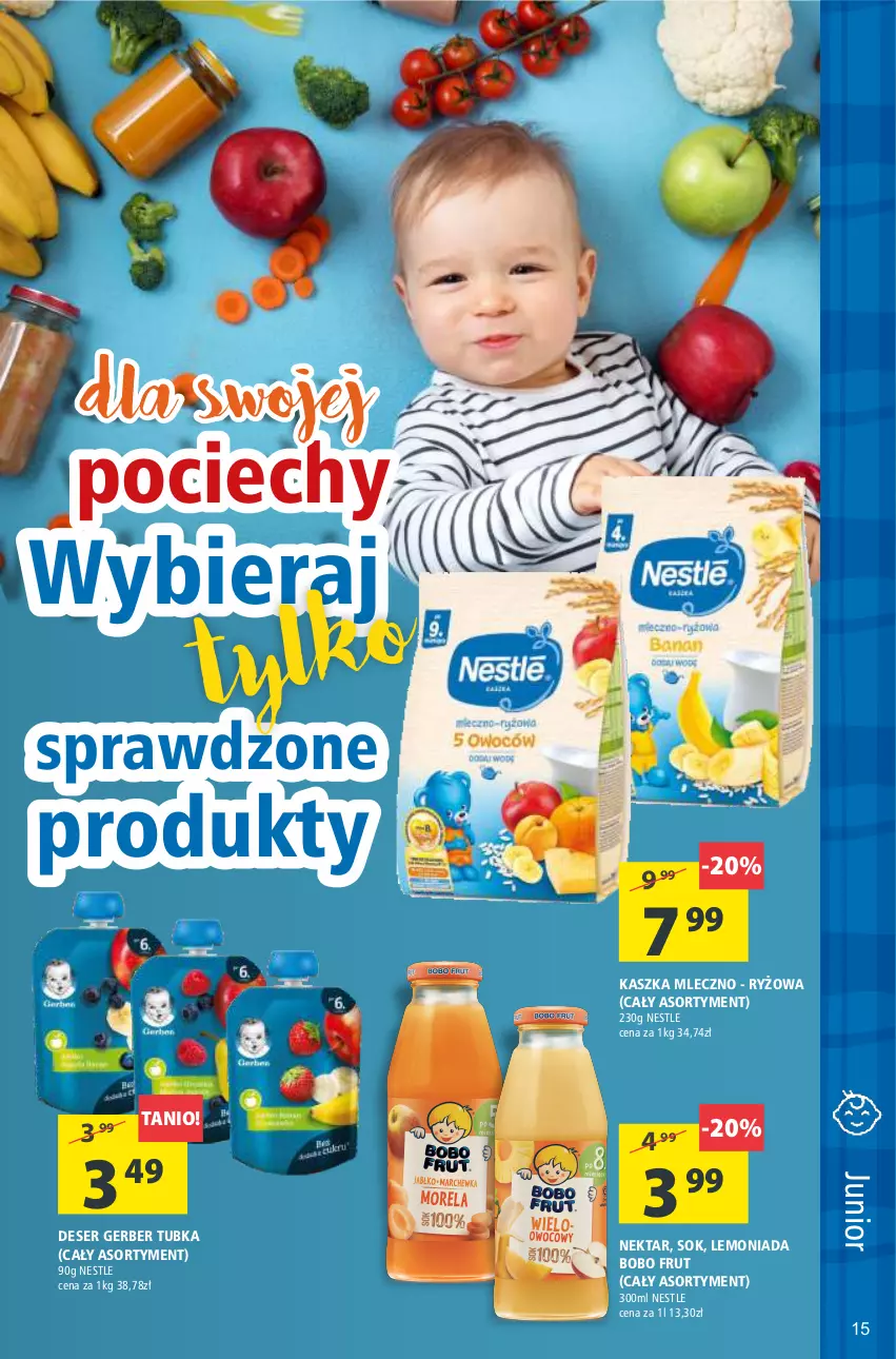 Gazetka promocyjna Arhelan - Dobry tydzień - ważna 29.01 do 07.02.2021 - strona 15 - produkty: Deser, Gerber, Lemoniada, Nektar, Ryż, Ser, Sok