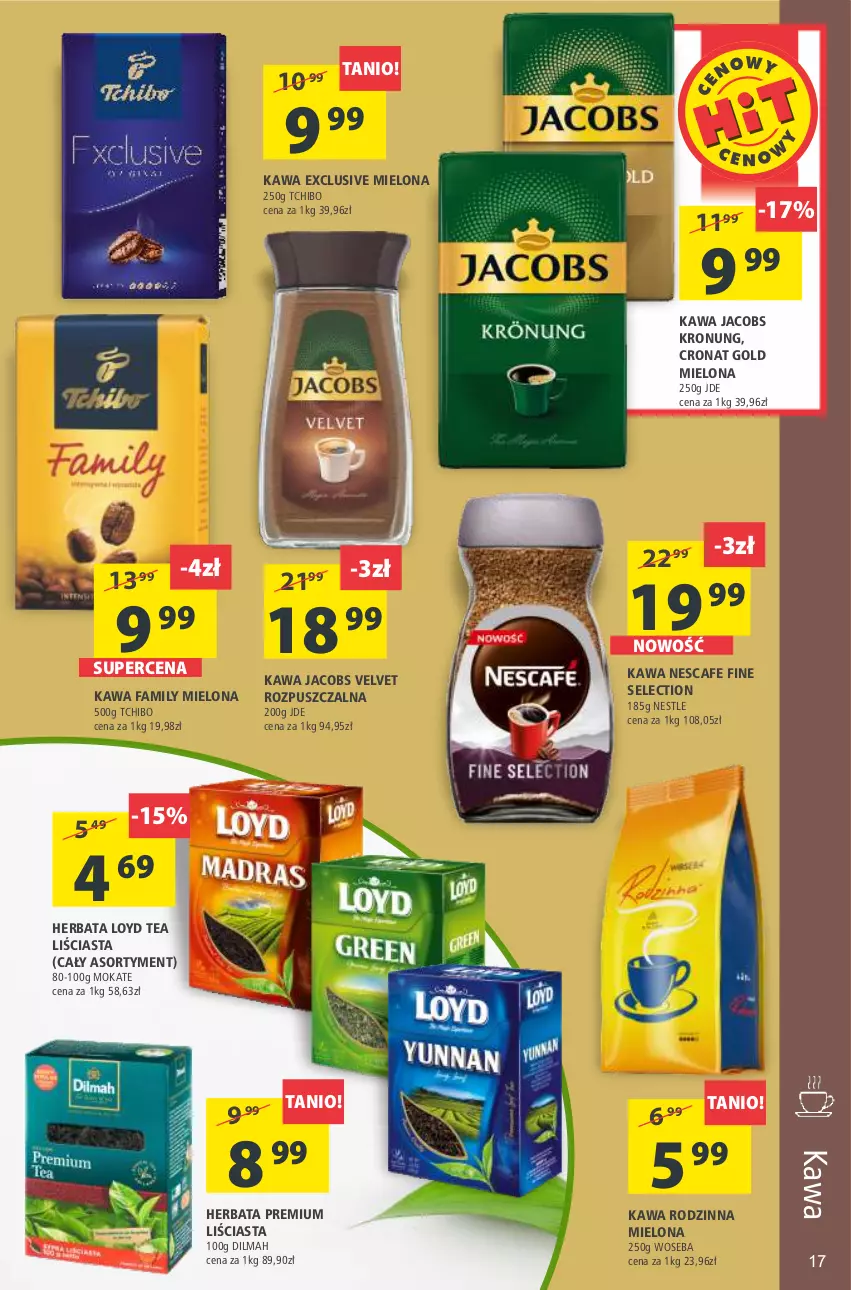 Gazetka promocyjna Arhelan - Dobry tydzień - ważna 29.01 do 07.02.2021 - strona 17 - produkty: Dilmah, Fa, Herbata, Jacobs, Jacobs Velvet, Kawa, Loyd, Tchibo, Velvet, Woseba