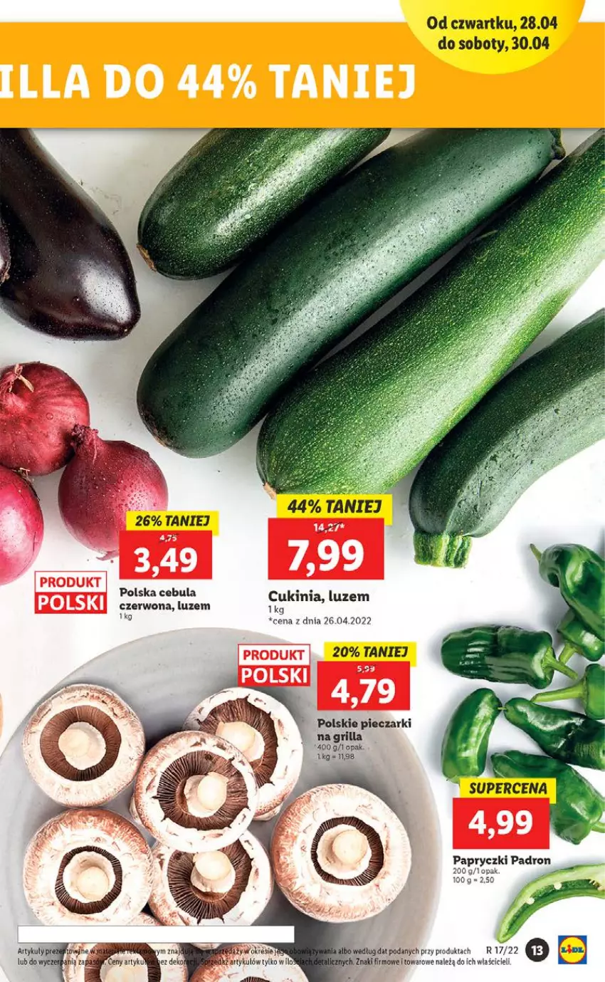 Gazetka promocyjna Lidl - GAZETKA - ważna 28.04 do 30.04.2022 - strona 13 - produkty: Cebula, Grill, Piec