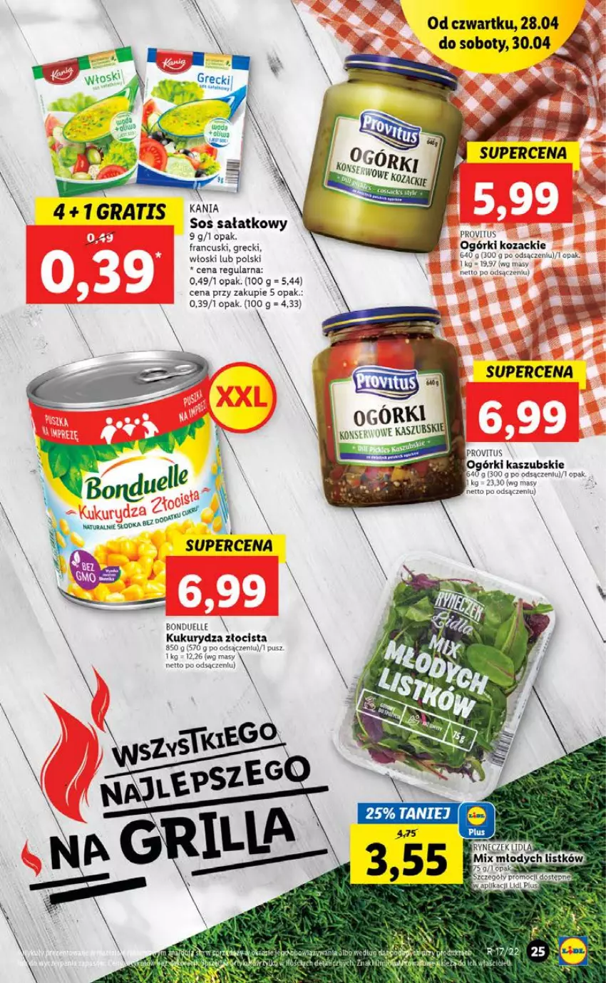 Gazetka promocyjna Lidl - GAZETKA - ważna 28.04 do 30.04.2022 - strona 25 - produkty: Bonduelle, Kukurydza