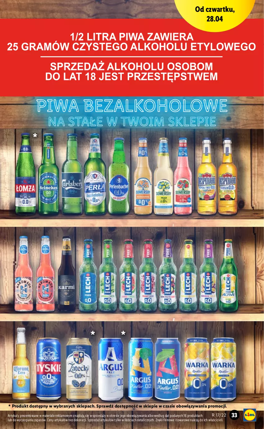 Gazetka promocyjna Lidl - GAZETKA - ważna 28.04 do 30.04.2022 - strona 33 - produkty: Piwa