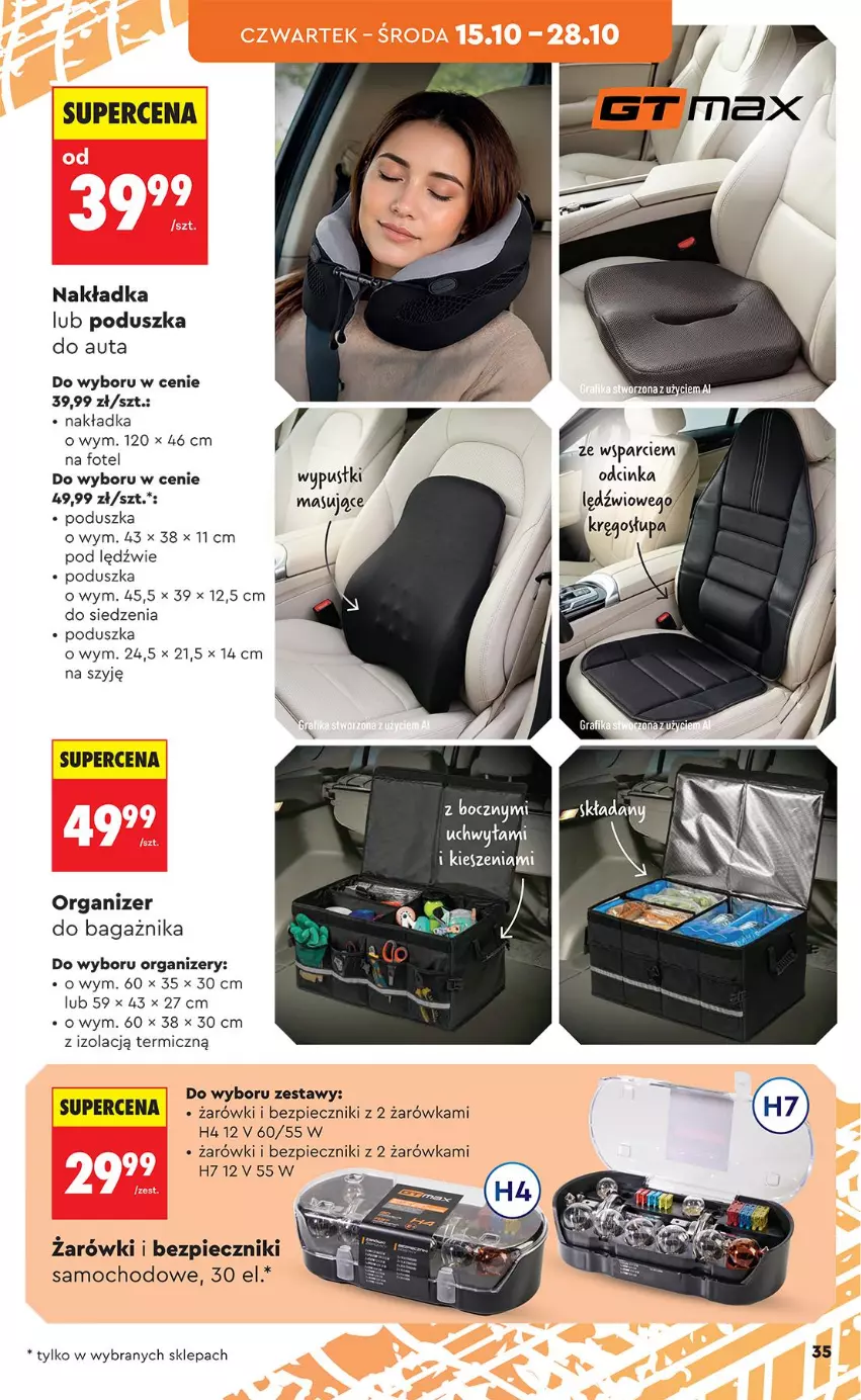 Gazetka promocyjna Biedronka - Okazje Tygodnia - ważna 10.10 do 24.10.2026 - strona 35 - produkty: Fotel, Inka, O Bag, Organizer, Piec, Poduszka