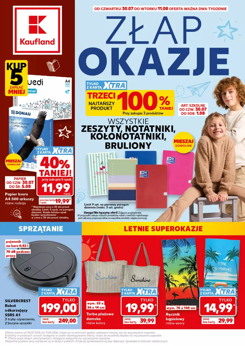 Gazetka promocyjna Kaufland - Kaufland - ważna 30.07 do 11.08.2026 - strona 1 - produkty: Gra, Olej, Papier, Por, Robot, Ser, Silvercrest, Sprzątanie, Waga