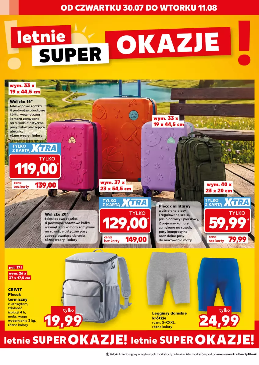 Gazetka promocyjna Kaufland - Kaufland - ważna 30.07 do 11.08.2026 - strona 4 - produkty: Dres, Gin, Legginsy, Piec, Plecak, Teleskop, Ubrania, Waga, Walizka