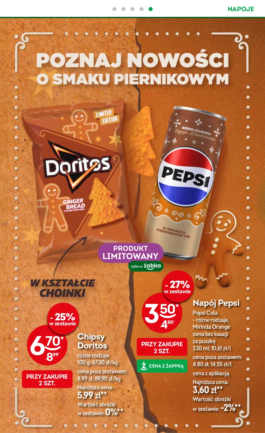 Gazetka promocyjna Żabka - gazetka-promocyjna-39-40-2026 - ważna 23.09 do 06.10.2026 - strona 24 - produkty: Chipsy, Mirinda, Napój, Napoje, Pepsi