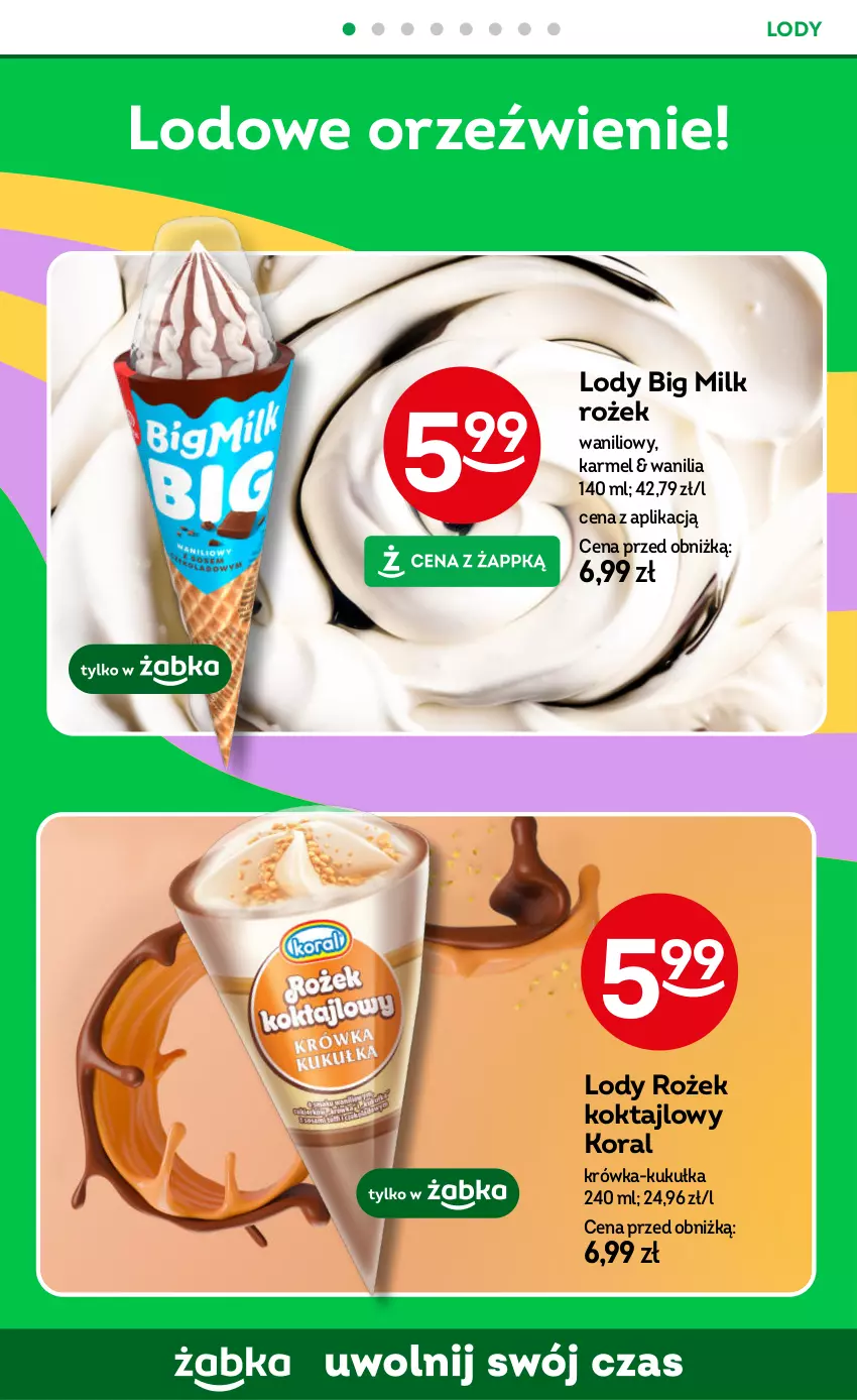 Gazetka promocyjna Żabka - gazetka-promocyjna-39-40-2026 - ważna 23.09 do 06.10.2026 - strona 48 - produkty: Big Milk, Lody